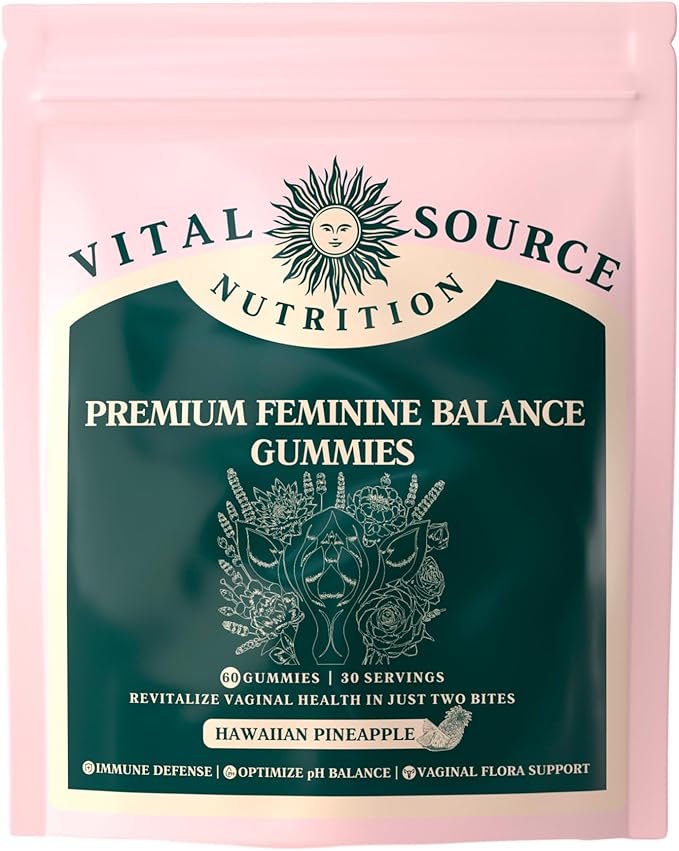 Vital Source Feminine Balance Gummies - Hawaiian Pineapple - 60 Gummies - 30 Servings